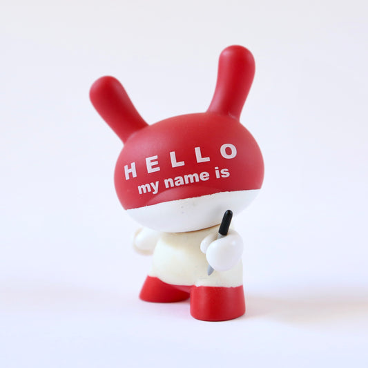 "Hello My name Is" (2/25) 3in Dunny by Huck Gee x Kidrobot